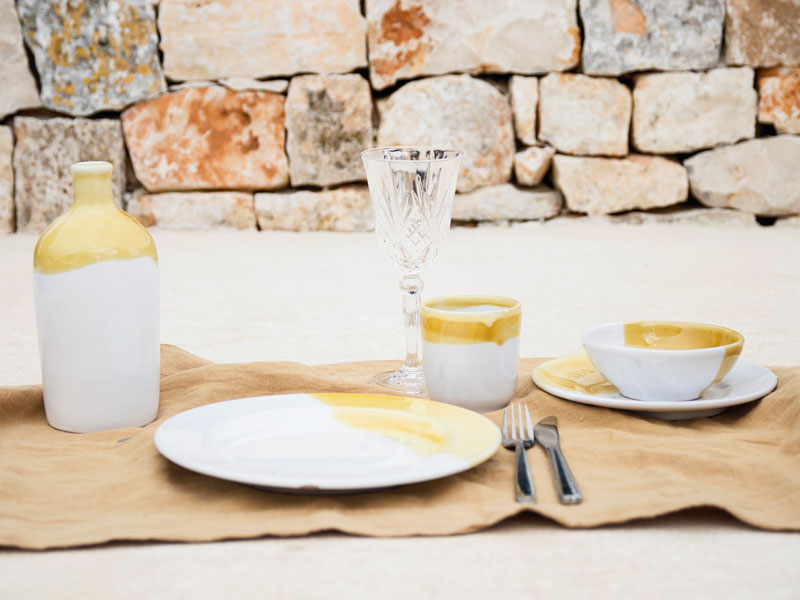 geel servies Puglia