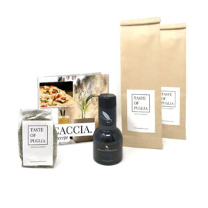 Pakket met alle ingrediënten om focaccia te maken
