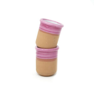 Set van 2 roze Italiaanse espresso kopjes