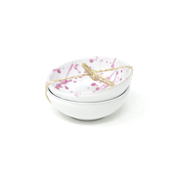 schaaltje-9cm-roze--2stuksl- schaaltje italiaans servies